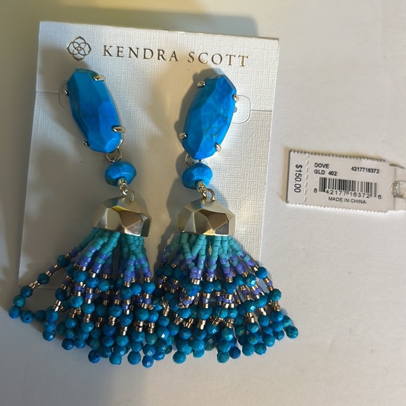 Brand New Kendra Scott Dove Gold Earrings - Picture 3 of 5